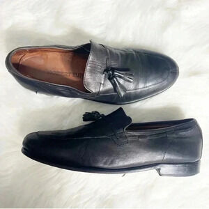Robert Zur Mens Slip On Loafer Tassel Black Dress Shoes Size 9.5